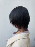 ダブルカラーミルクティーベージュカラーケアブリーチ韓国ボブ