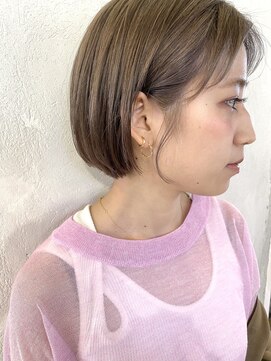 マイル 渋谷(mile) ミニボブ×アッシュベージュ