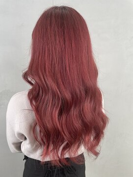 アリアバイエクラート 池袋店(ARiA by ECLART) 艶ウェーブのカシスレッド&ピンク