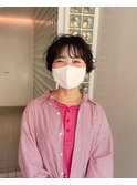 黒髪パーマ/ショートパーマ/ショートヘア/ワンカールパーマ