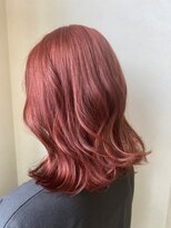 ヘアーデザイン ラクーナ(hair design La cuna) ベリー系カラー/大人ガーリー切りっぱなしロブ/ニュアンスカラー