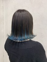 アールプラスヘアサロン(ar+ hair salon) インナー水色カラー