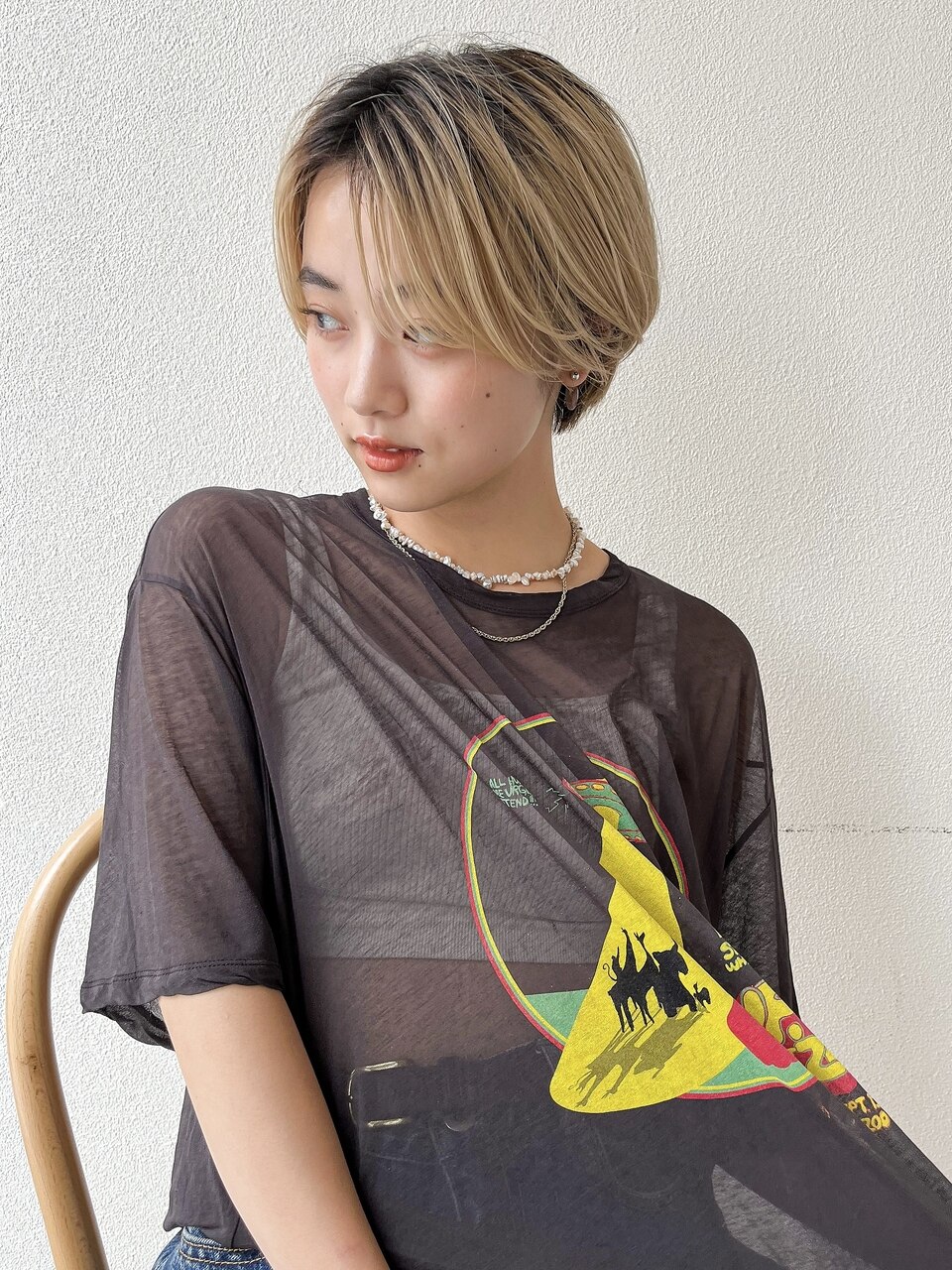 ♪ハンサムマッシュハンサムショートブリーチカラーショート