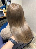 髪質改善/美髪/ロングヘアー/ミルクティーベージュ