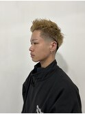 波巻き束感ショートツーブロックマッシュアップバングコンマヘア