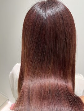 ヘアメディカルサロン 福岡 ストレートロング　PINK