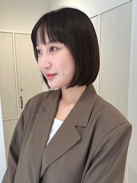 ガーデンヨコハマ(GARDEN YOKOHAMA) 顎下ボブ 切りっぱなし 卵形 丸型 シースルーバング 美髪