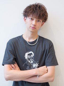 ホワイト(WHITE) 王道マッシュパーマ