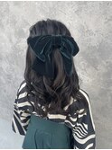 簡単ハーフアップ