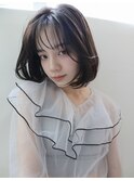 【西梅田】30代40代ヘアシースルーバング前下がりレイヤーボブ