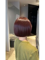 ビーヒアナウ 金沢県庁店(BE HERE NOW)&nbsp;ボブ×ピンクレッド