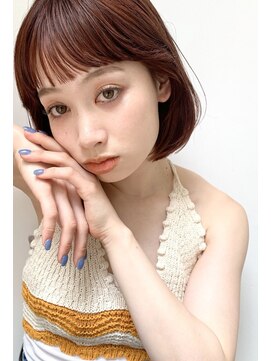 スクレ(s:;cre) 【ブリーチなしオレンジボブ】