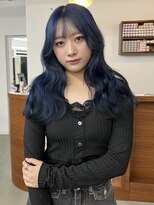 リヴ ウメダ(LIV umeda)&nbsp;ネイビーブルー/ブリーチ/ダブルカラー【梅田】