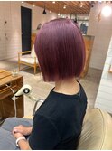 ダークピンク20代30代40代ハイライトブリーチダブルカラー立川
