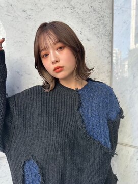 ジーナ 渋谷本店(Zina) 髪質改善＊うすめバング外ハネボブ＊美髪【Zina宮益坂】