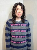 ウルフパーマ/くるくるパーマ/ミディアム/20.30.40代女性
