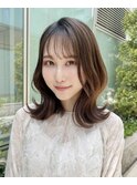 定番外ハネミディアムボブ