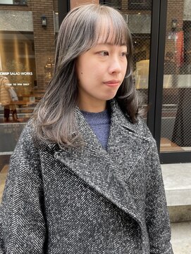 コフィー バイ メルト 吉祥寺(cofy by melt) 【松本咲花】ブリーチなしダブルカラーオリーブグレージュカラー