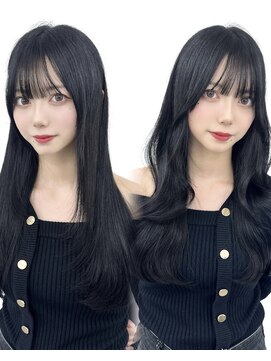 アマトウキョウ アユンチェ(AMA TOKYO×AYUNCHE) 韓国ヘア　2wayバング  レイヤーカット くびれヘア  顔周り/