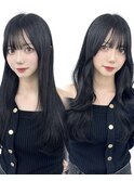 韓国ヘア 2wayバング レイヤーカット くびれヘア 顔周り/