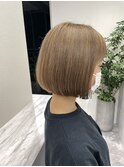 大人美人ボブ/ショート/レイヤーカット/白髪ぼかし博多