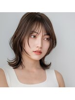 モンド ヘアクリエーション 下荒田店(monde hair creation)&nbsp;【monde】ヘーゼルブラウンカラー×ふんわり外ハネボブ