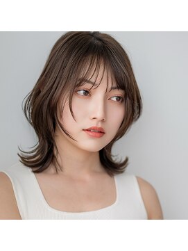 モンド ヘアクリエーション 下荒田店(monde hair creation) 【monde】ヘーゼルブラウンカラー×ふんわり外ハネボブ