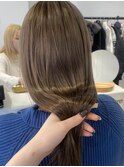 くびれヘア縮毛矯正アプリコットオレンジ夏ハイライト《用賀》
