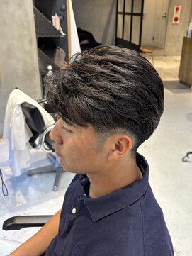 エリマ 調布(elima) 調布メンズフェザーパーマニュアンスパーマアップバング20代