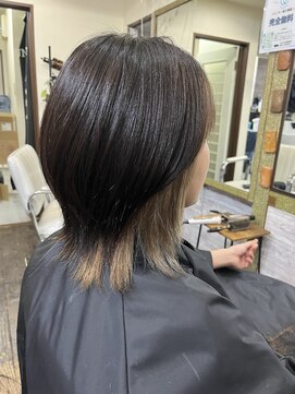 ロール(ROLL) インナーカラー/イエローベージュ/ベージュ/ブリーチ/福岡天神