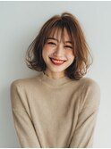 クラゲヘアー/小顔に見せるヘア/ココアベージュ/我孫子