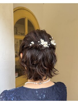 ボブ/ヘアアレンジ/ハーフアップ