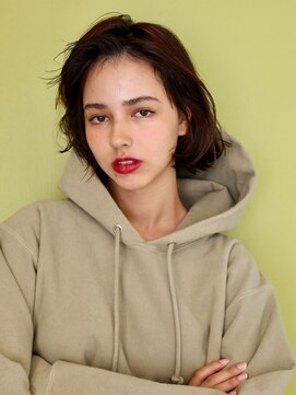 アンドレイ 表参道(andrey) 着物ヘア/ダークアッシュ/ミディアムレイヤーカット/表参道