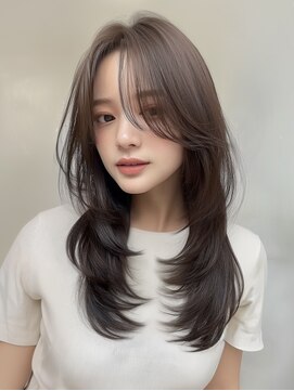 ヴェイン 渋谷(vain) 大人可愛い20代30代インナーカラー小顔ウルフレイヤースタイル