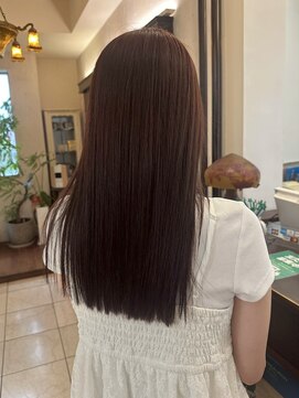 ナナナパレナ 梅田店(nanana parena) ほんのりレッドで叶える縮毛矯正×艶と透明感の上品カラー