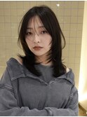 質感ミディアムレイヤーと透明感暗髪ブラウン！【英心】
