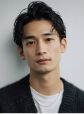 アップバングセンターパートニュアンスパーマ