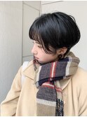 20代30代オススメ♪暗紙アッシュカラー×小顔前下がりショート