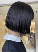 地毛・黒髪ボブ・内巻きボブ