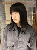 【中澤彩乃】フルバング顔まわりウルフレイヤーダークアッシュ