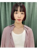 【心斎橋hen】ボルドーハイライト ミニボブ