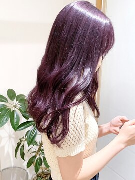 セイドット リー(Say. Ree) Say.reeラベンダーパープルニュアンスカラーウェーブヘア小顔