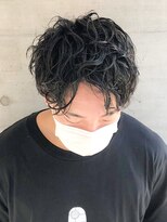 アッシュタカサキ(ash takasaki)&nbsp;20代30代ツーブ波巻きスパイラルパーマアップバング