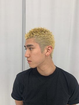 メリケンバーバーショップ トーキョー(MERICAN BARBERSHOP TYO) ハイライト/マッシュパーマ/ウルフ/アッシュブラック700