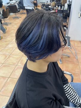 インパークス 町屋店(hair stage INPARKS) ブルーメッシュ/デザインカラー