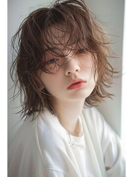 ラナ 新宿(lana) こなれミディアム/顔まわり/レイヤーカット【lana hair 新宿】