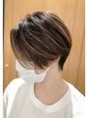 大人カッコいいハンサムショート◇ハイライトカラー