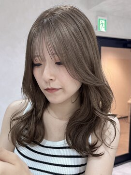 ツキ 横浜店(tuki) ブリーチなし/ダブルカラー/ブリーチなしダブルカラー/オリーブ