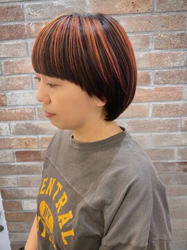 アンブレラカラーマッシュショート