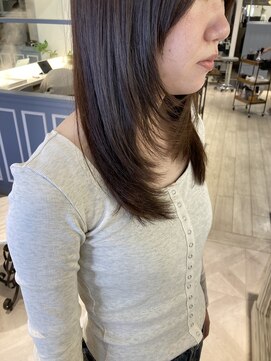 シェノン 赤羽店(CHAINON) セミロングアゴしたレイヤー小顔バング赤羽美容室